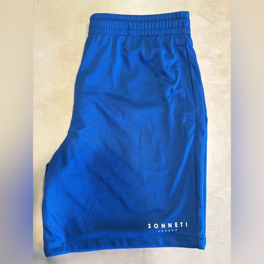 Men's Blue Sonneti Athletic Mesh Shorts